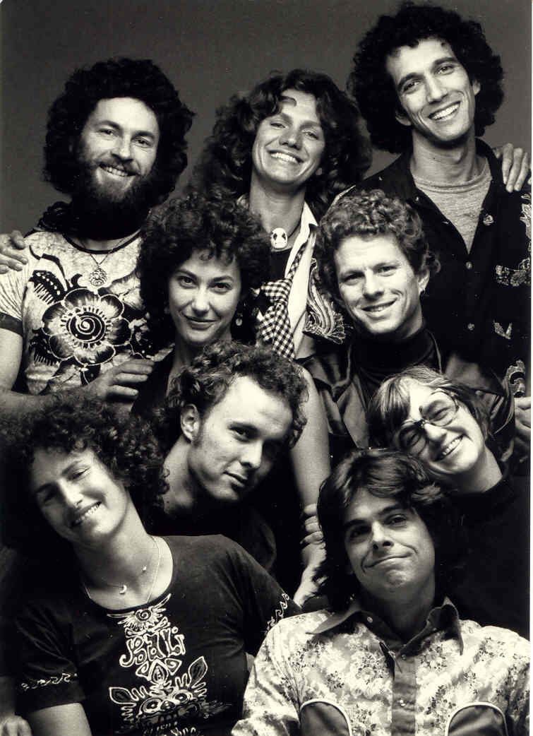 There was another version of this photo in which everyone had to grab someone else's breast