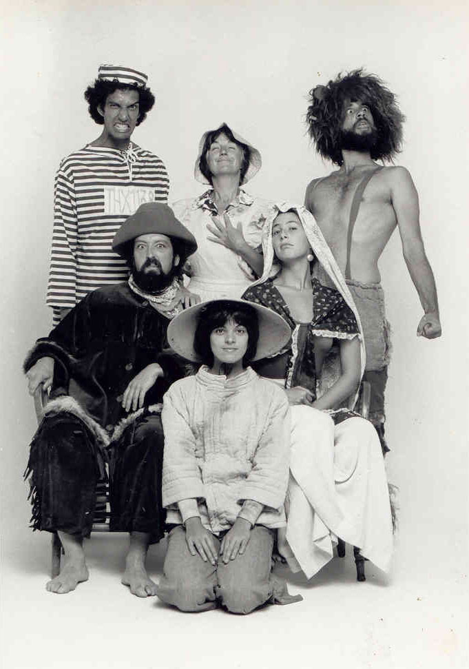 Left to right: Me, Michael Orloff, Cathy Borka (top), Janet Coster (bottom), Joanie Goldwater, Paul Herson (later replaced by Joanne Bailey).  We had the incredible luxury of spending months to create and rehearse the show, before it was ever performed.  It was tight!